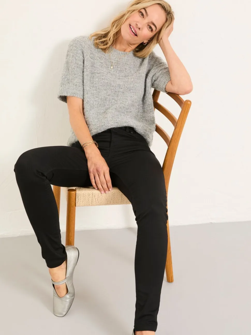 Zwart denim - FatFace Five Pocket Jegging