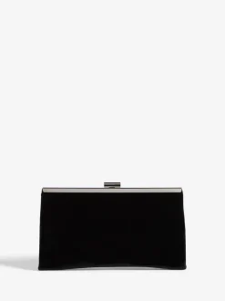 Zwart fluweel - Friends Like These Occasion Clutch Bag