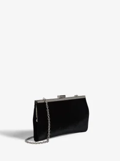 Zwart fluweel - Friends Like These Occasion Clutch Bag