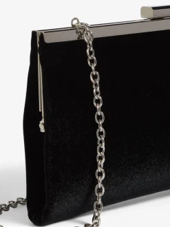 Zwart fluweel - Friends Like These Occasion Clutch Bag