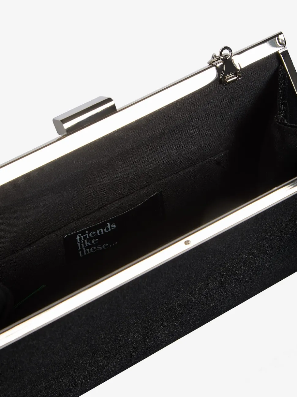 Zwart fluweel - Friends Like These Occasion Clutch Bag