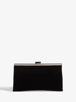 Zwart fluweel - Friends Like These Occasion Clutch Bag