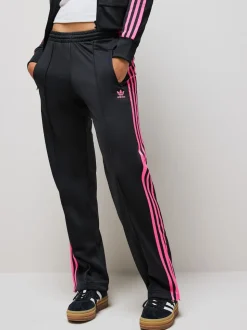 Zwart grijs - Adidas Originals Classic Firebird Track Pant Trousers