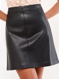 Zwart imitatieleer - Lipsy - Minirok