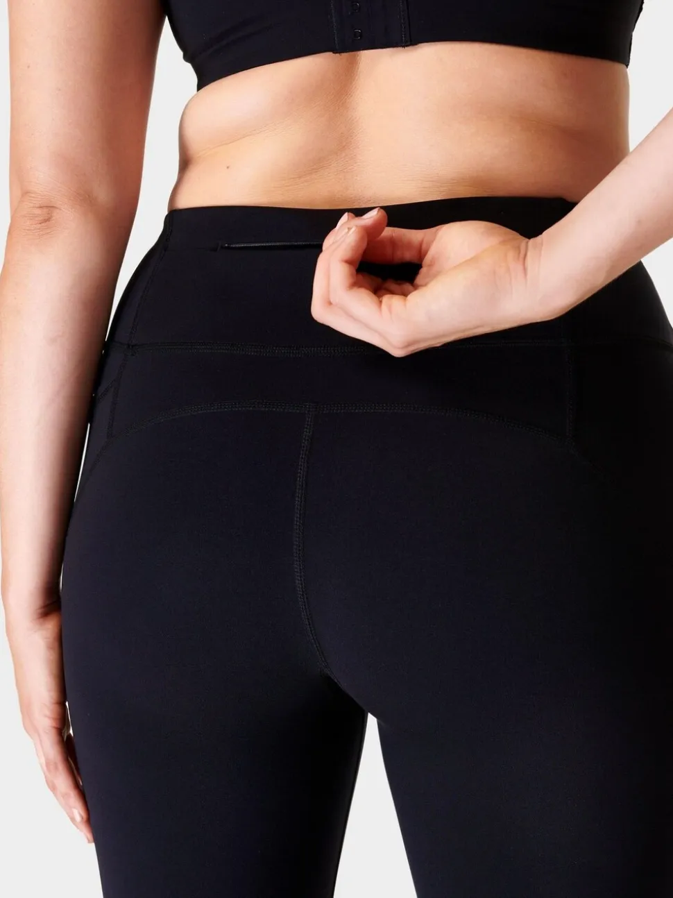 Zwart in lichte wassing - Sweaty Betty Power bikershort van 9"