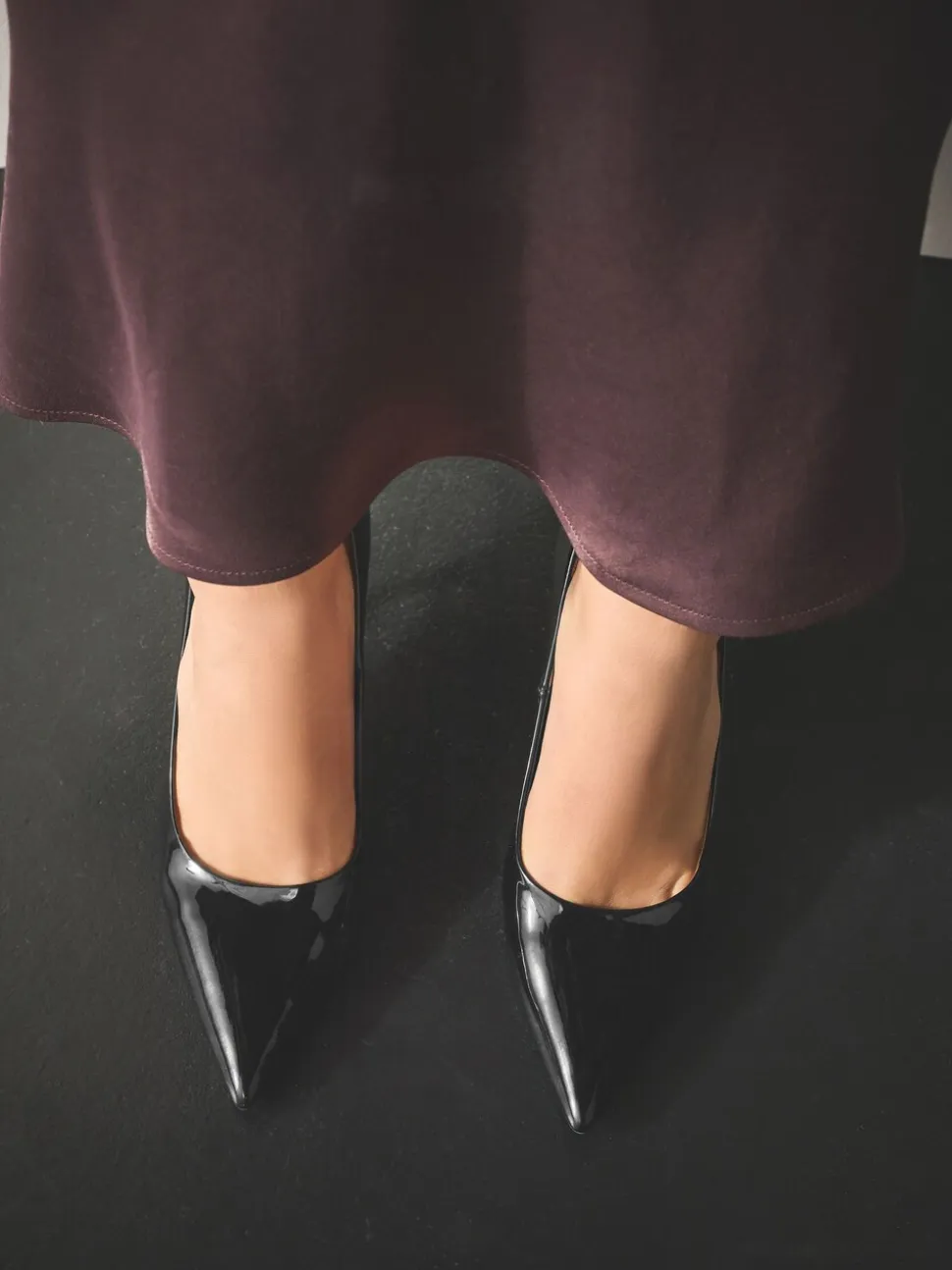 Zwart lak - Forever Comfort® Point Toe Court Heels