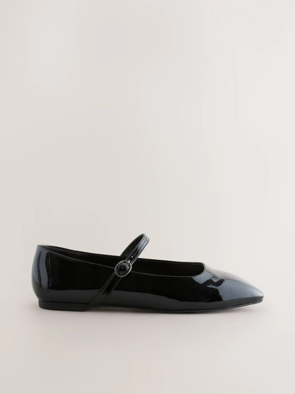 Zwart lak - Mary Jane-schoenen met vierkante neus