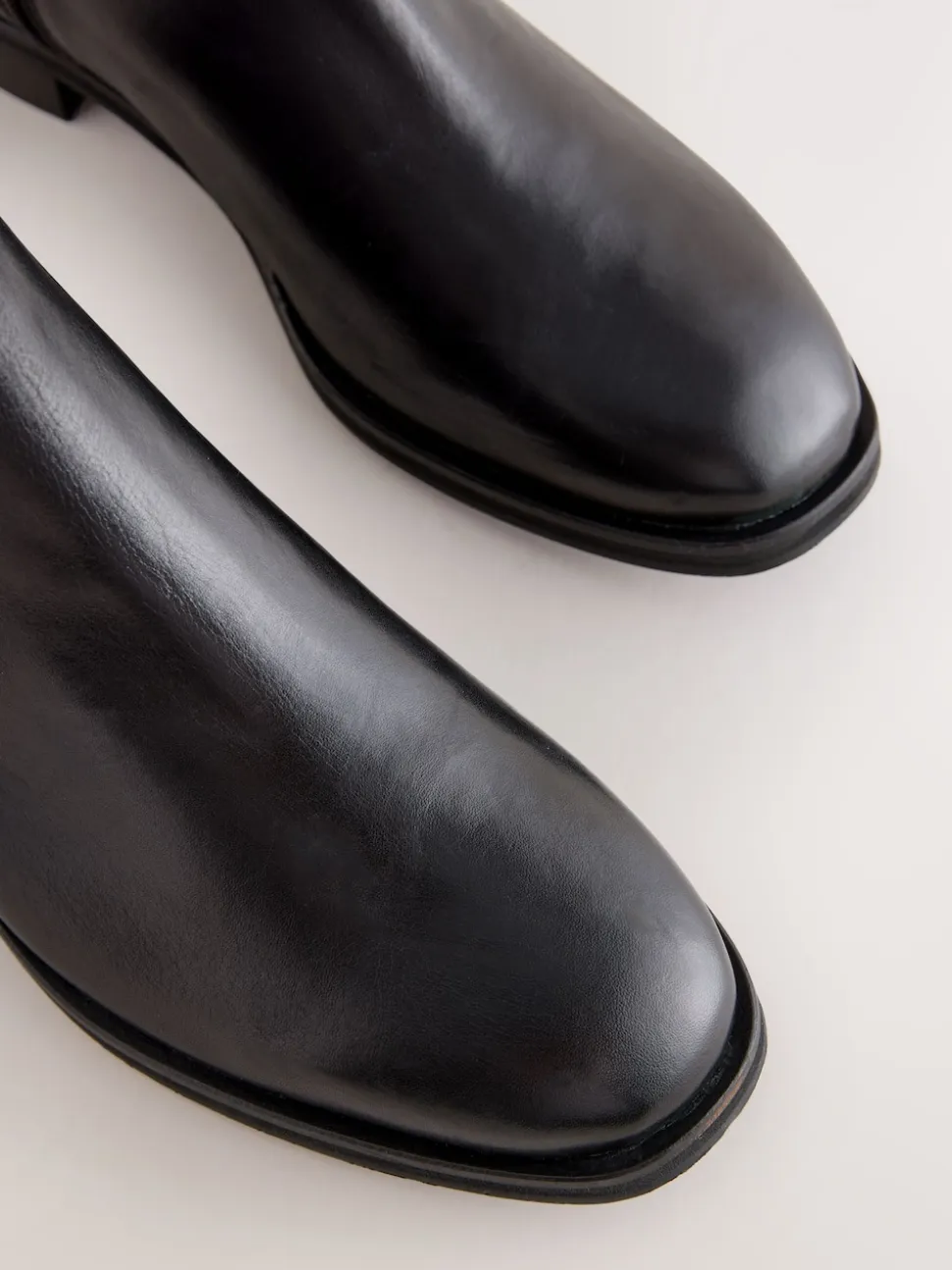 Zwart leer - Forever Comfort® Chelsea-enkellaarzen