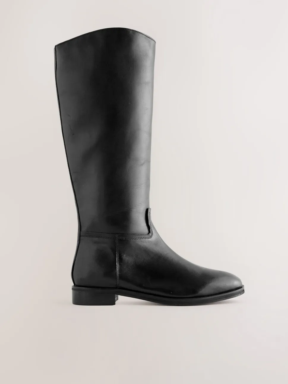 Zwart leer - Forever Comfort® platte rijlaarzen
