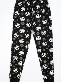 Zwart met print van 'Nightmare Before' - Vanilla Underground Disney The Nightmare Before Christmas meerkleurige damespyjama met lange mouwen en pijpen van 100% katoen