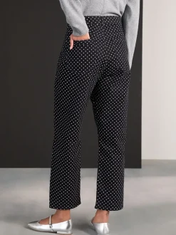 Zwart met stippen - Straight Leg Jeans