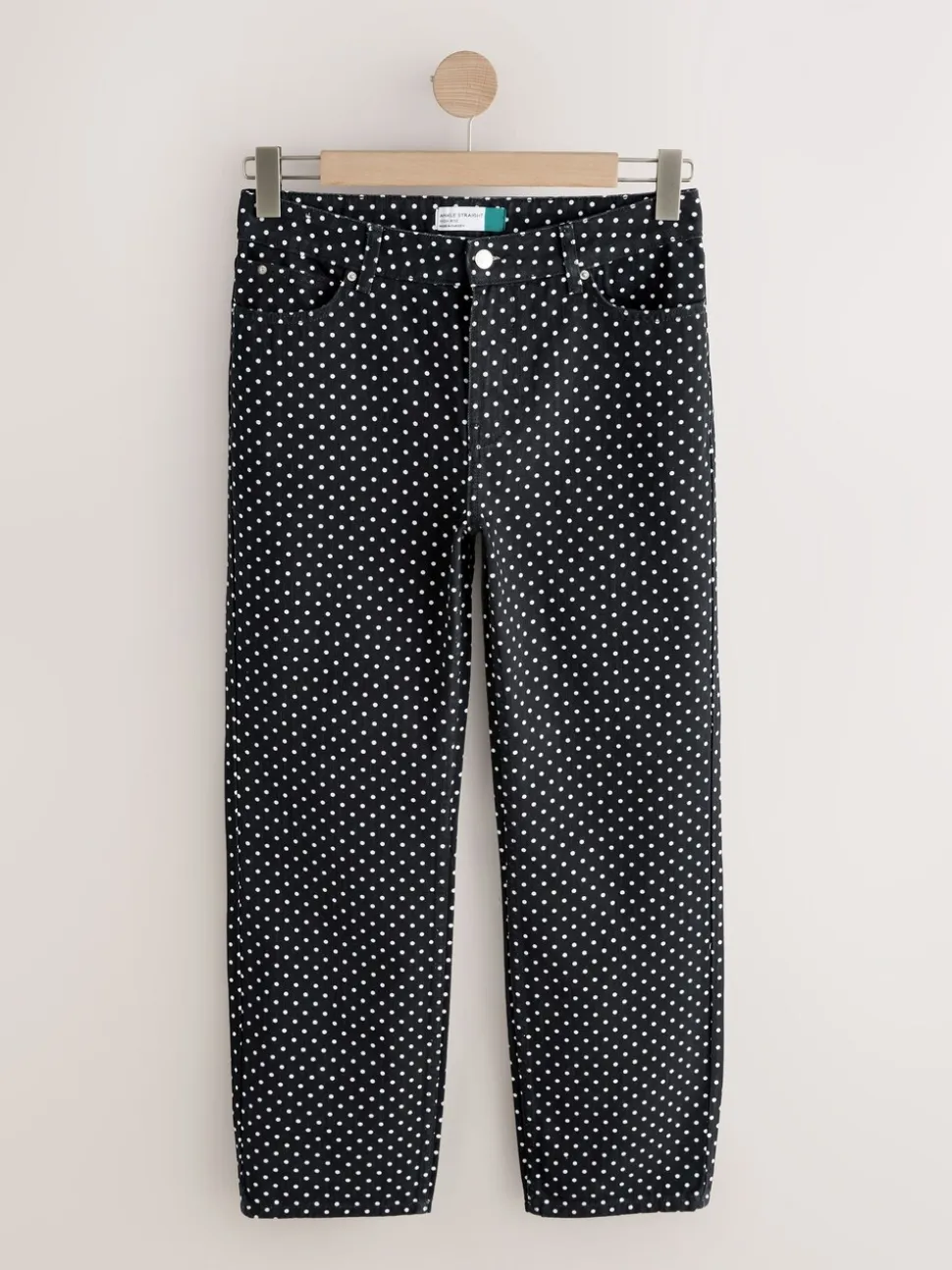 Zwart met stippen - Straight Leg Jeans