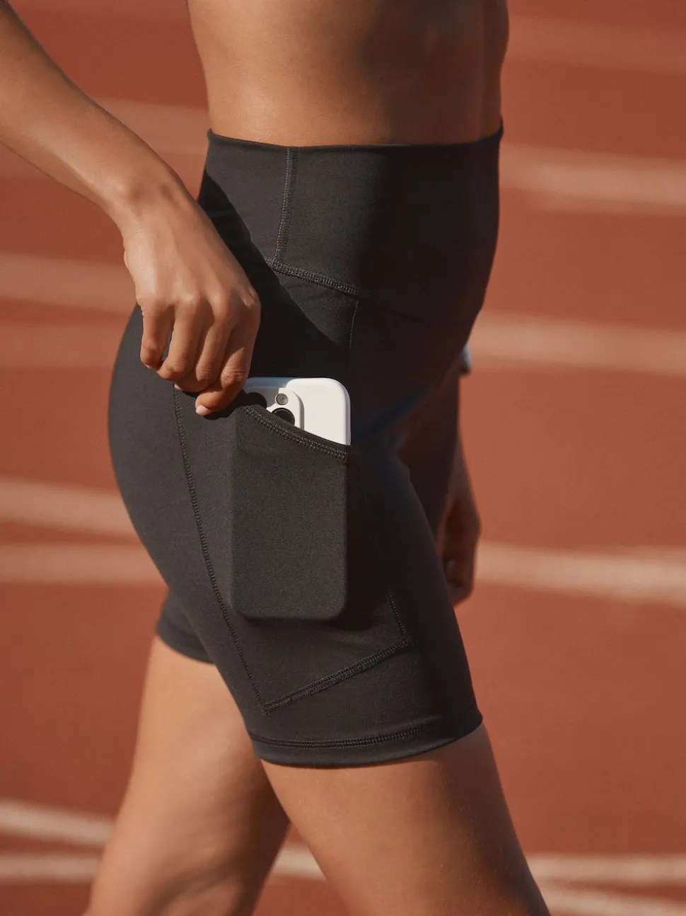 Zwart met zakken - Sports Dry Tech buikcorrigerende shorts