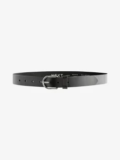 Zwart met zilver - Standaard leren riem