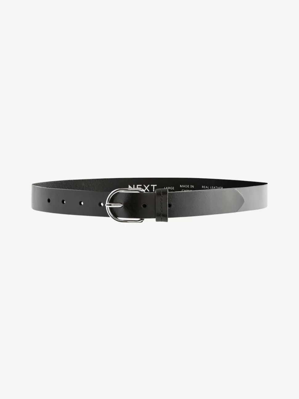Zwart met zilver - Standaard leren riem