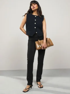 Zwart net - Figuurvormende slim jeans