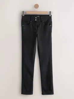 Zwart net - Figuurvormende slim jeans