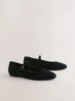Zwart suède - Forever Comfort® Leather Square Toe Mary Jane Shoes