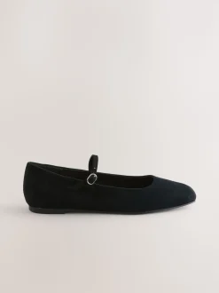 Zwart suède - Forever Comfort® Leather Square Toe Mary Jane Shoes