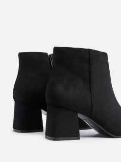 Zwart suède - Linzi Alba Wide Fit Block Heeled Ankle Boots