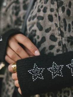Zwart versierd met ster studs - Rockett St George Handwarmers