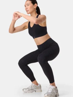 Zwart Wild met luipaardprint - Sweaty Betty Power Embossed Workout Leggings