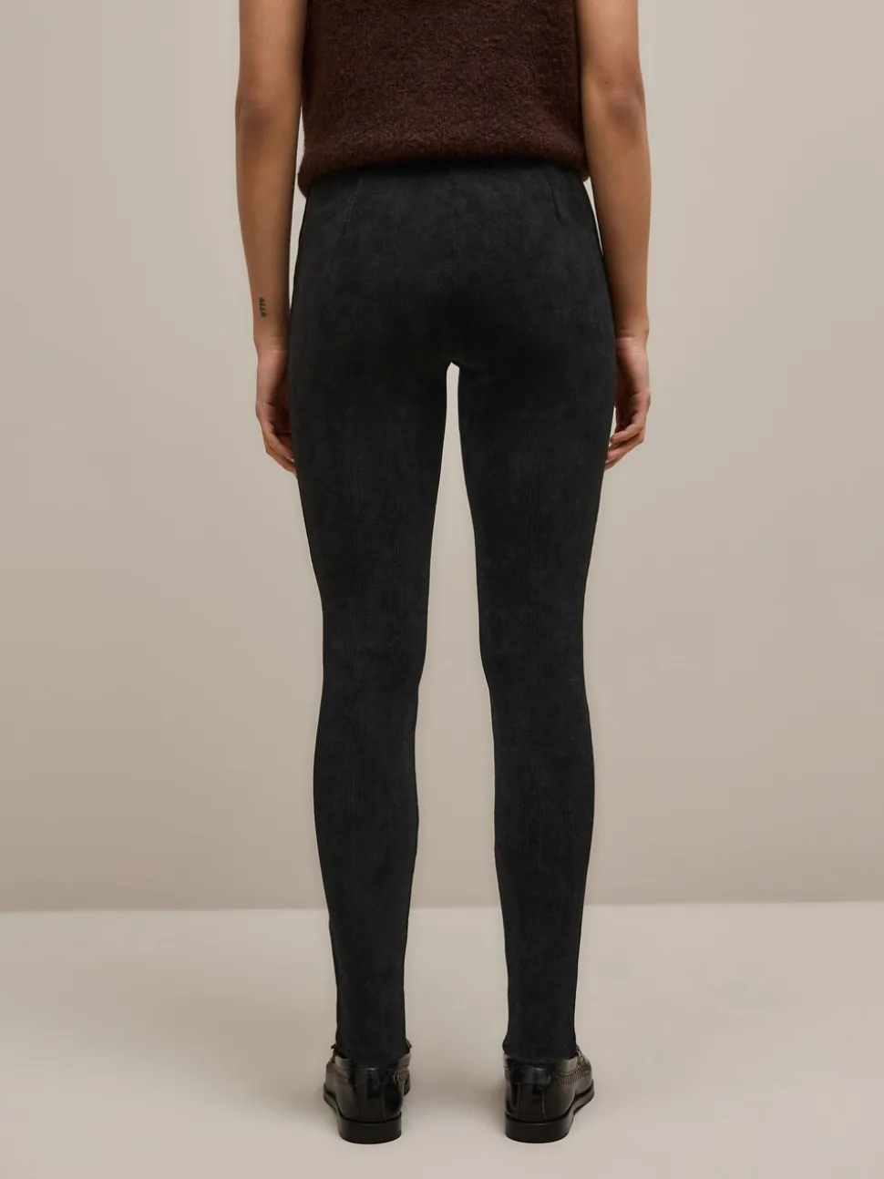 Zwart/bruin - Corduroy leggings 2 set