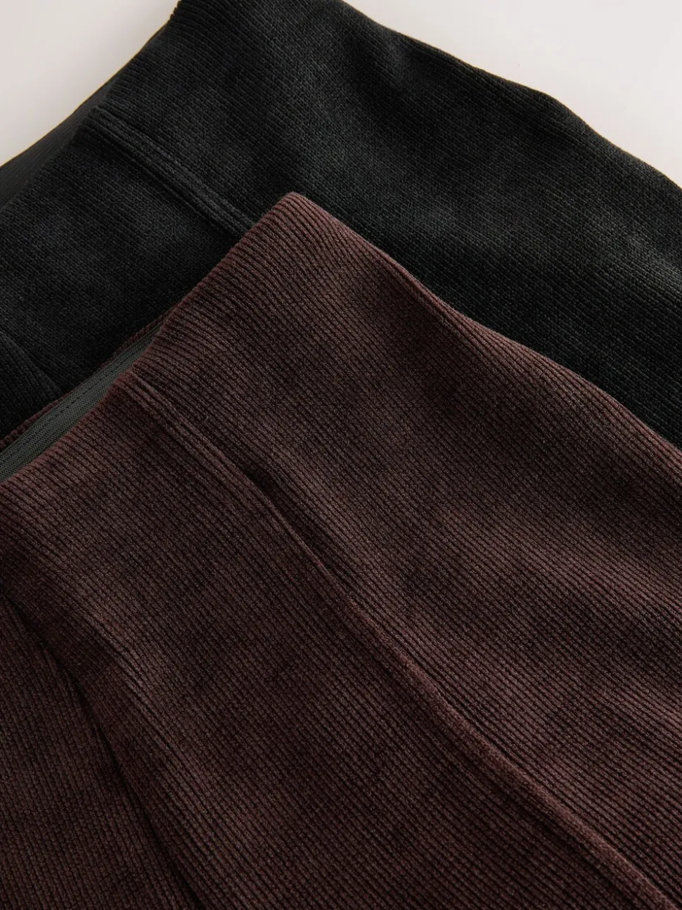 Zwart/bruin - Corduroy leggings 2 set
