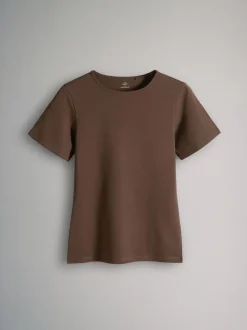 Zwart/bruin/neutraal/nude/wit - The Set 5 Pack Korte mouwen T-shirts met Ronde hals