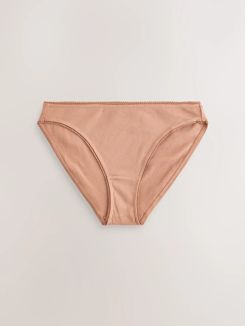 Zwart/caramel Huidskleur/praline Huidskleur - Verpakking van 3 geribbelde katoenen slips