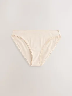 Zwart/caramel Huidskleur/praline Huidskleur - Verpakking van 3 geribbelde katoenen slips