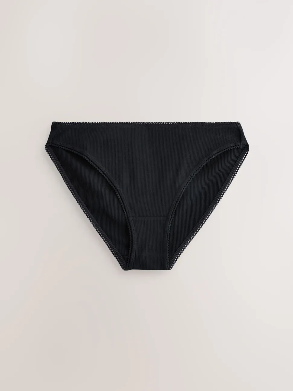 Zwart/caramel Huidskleur/praline Huidskleur - Verpakking van 3 geribbelde katoenen slips