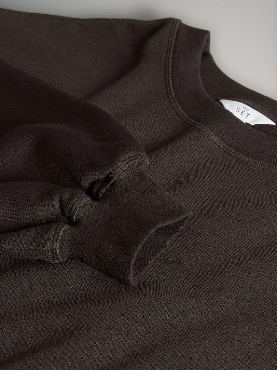 Zwart/chocoladebruin - The Set 2 Pack Longline Crew Neck Sweatshirt