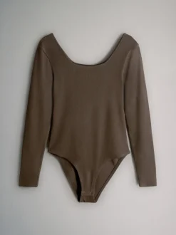 Zwart/chocoladebruin/crème - The Set 3 Pack Ribbed Long Sleeve Bodysuits