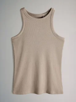 Zwart/chocoladebruin/taupebruin/streep/wit - The Set 5 Pack Racer Ribbed Vests