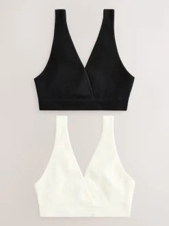 Zwart/crèmekleurig - Seamless Non Wire Nursing Ultimate Comfort Bras 2 Pack
