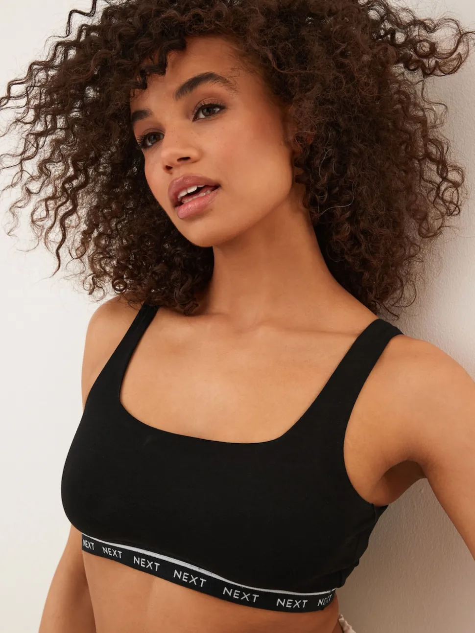 Zwart/crème/praline huidskleur - Gewatteerde cropped tops met ultiem comfort
