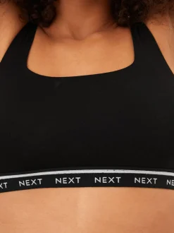 Zwart/crème/praline huidskleur - Gewatteerde cropped tops met ultiem comfort