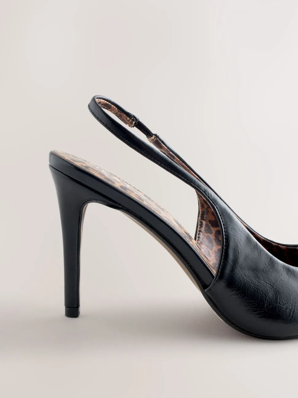 Zwart/dierenprint - Forever Comfort® puntige schoenen met hielbandje