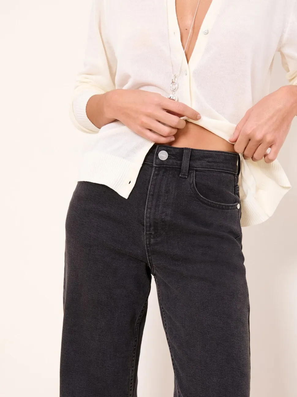 Zwarte wassing - Lipsy Wide Leg Jeans