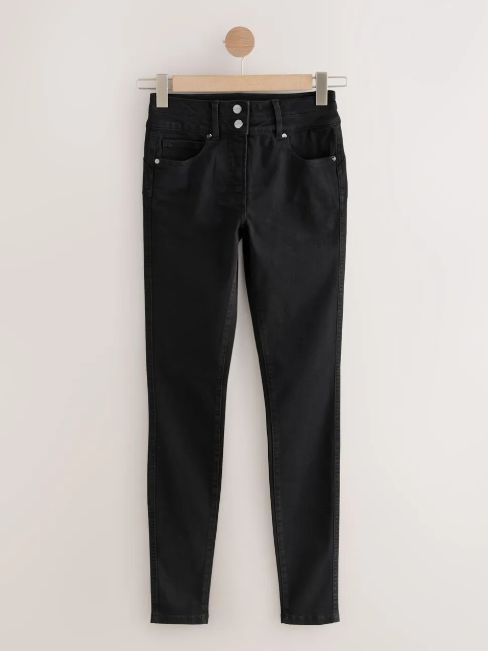 Zwarte wassing - Skinny jeans met verlengings- en afslankeffect