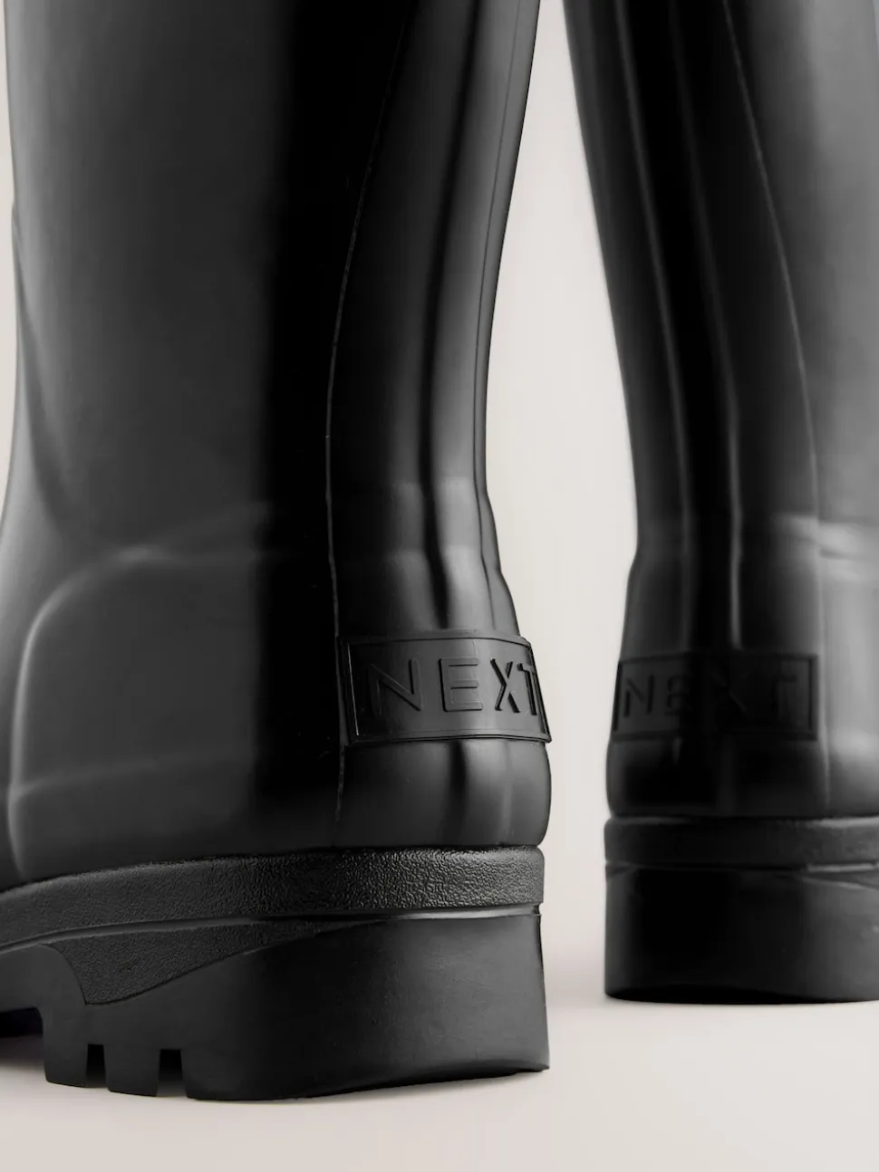 Zwartglanzend - Premium Faux Fur Lined Knee High Wellies