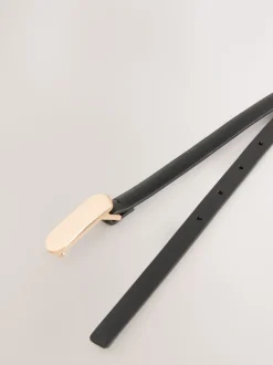 Zwart/goudkleurig - Dubbele PU-riem