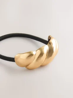 Zwart/goudkleurig - Twist Hair Bobble