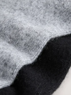 Zwart/grijs - Containing Merino Wool Ankle Socks 2 Pack