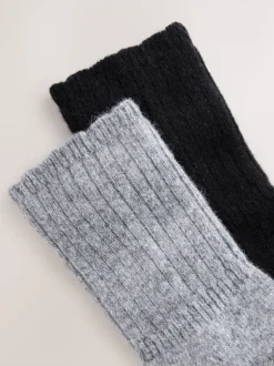 Zwart/grijs - Containing Merino Wool Ankle Socks 2 Pack