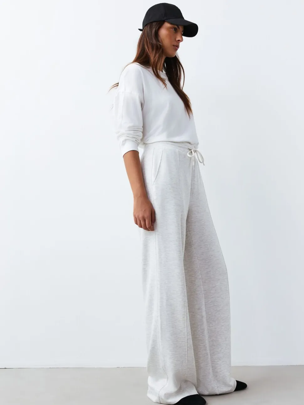 Zwart/grijs - Jersey Wide Leg Joggers 2 Pack