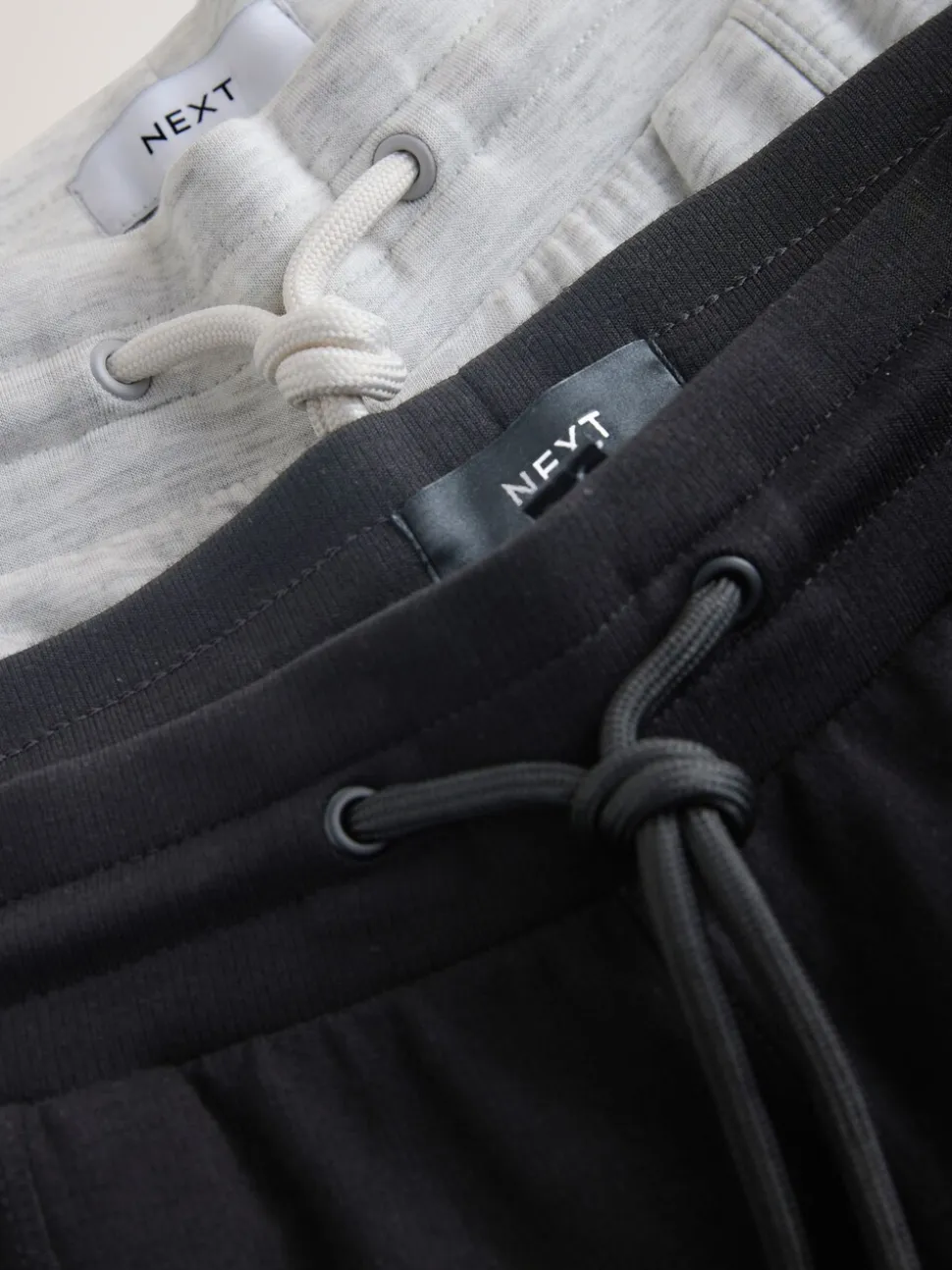 Zwart/grijs - Jersey Wide Leg Joggers 2 Pack