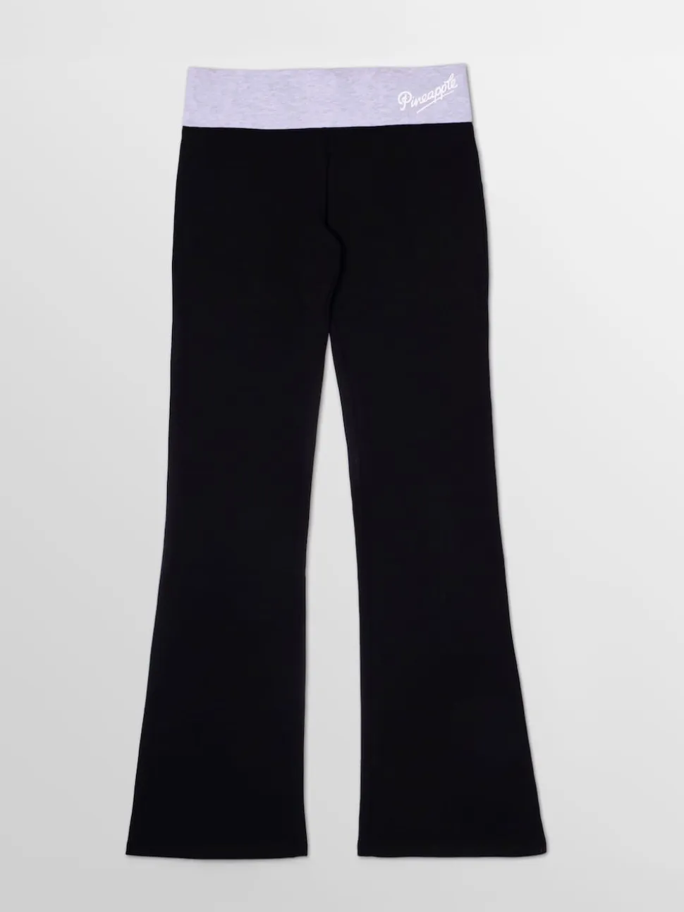Zwart/grijs - Pineapple jersey bootcut-broek met contrasterende tailleband voor dames