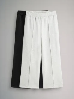 Zwart/grijs - The Set 2 Pack Pintuck Wide Leg Joggers